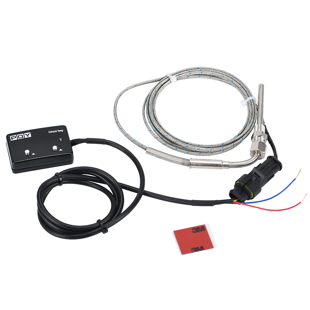 Car Temp Gauge Exhaust Gas Digital With Sensor EXT Temperature Meter Turbo for 4WD Hilux Patrol EGT PQY-TAG06-QY