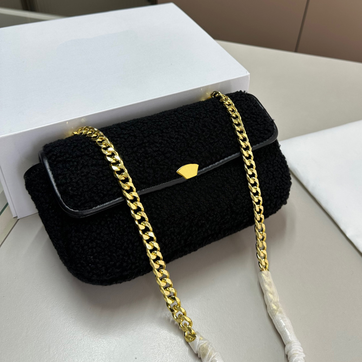 10A Ladies Woolly Crossbody bag chain shoulder bag designer bag women luxury bag handbags Fashion classic handbag with dust bag