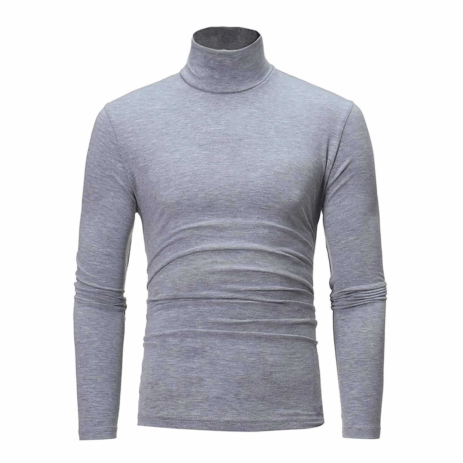 Solid color mens autumn turtle neck long sleeved ultra-thin zipper sweater top winter outdoor fashion top sweater W2411111