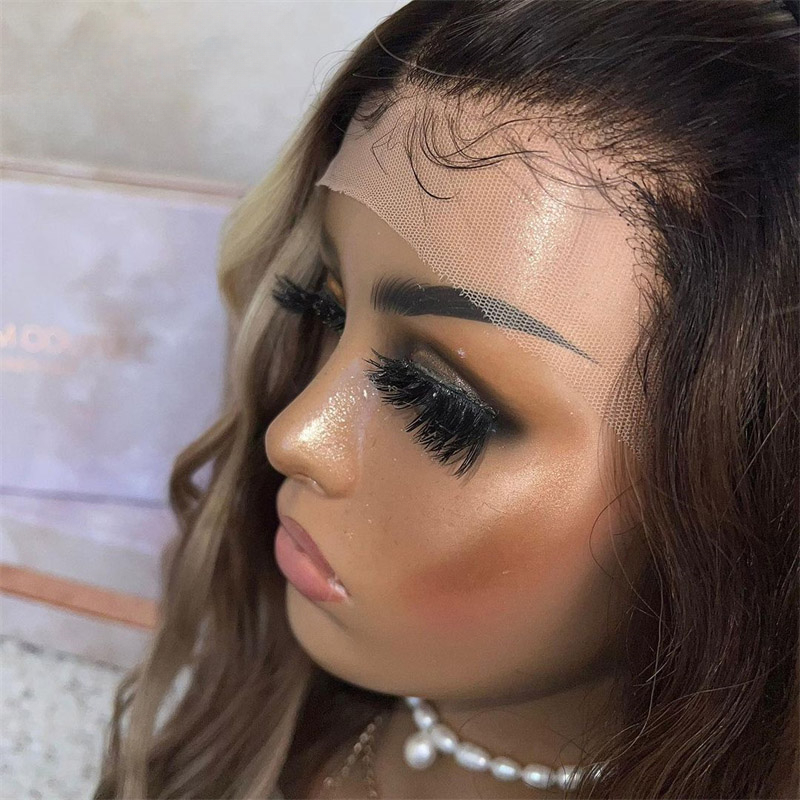 Free shipping Straight 13x4 Human Hair Chocolate Brown 13x6 HD Frontal Wig Colored Lace Front Wigs For Black Women