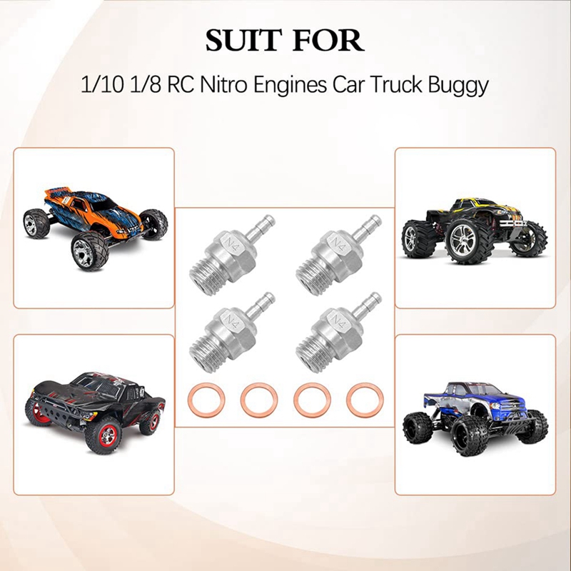 Hot Glow Plug N4 Spark Nitro Engine Parts Replace OS For HSP HPI Redcat 1/8 1/10 RC Car Truck