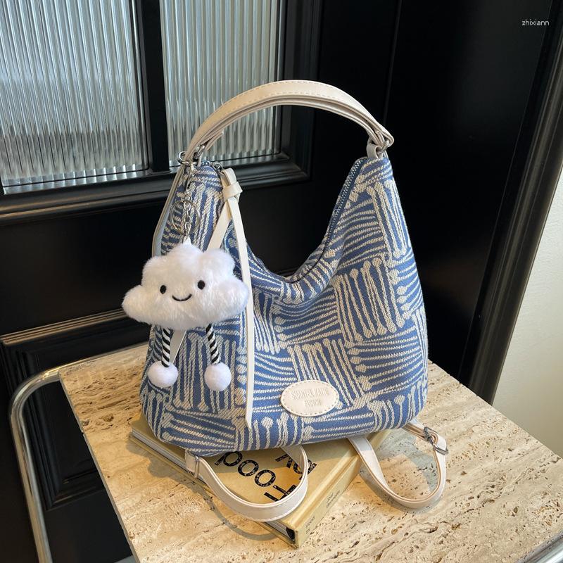Totes Bag Women's High-end Autumn And Winter Canvas Shoulder Large Capacity Tote Fashion Commuter zhanyishengli