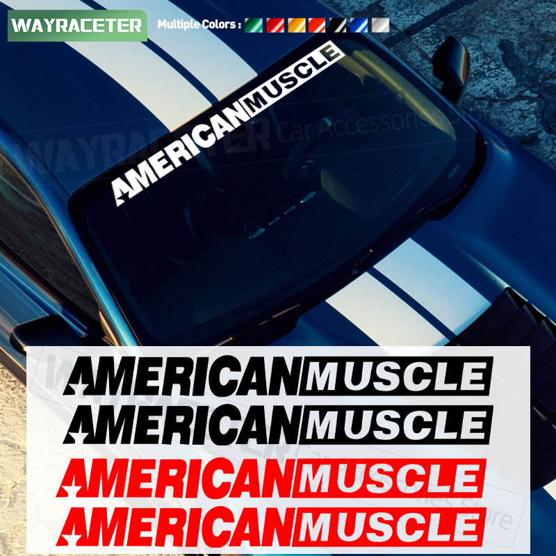2 Pcs Reflective Front Windshield Windscreen Vinyl Rear Window Sticker For Ford Mustang F150 Ranger American Muscle Accessories
