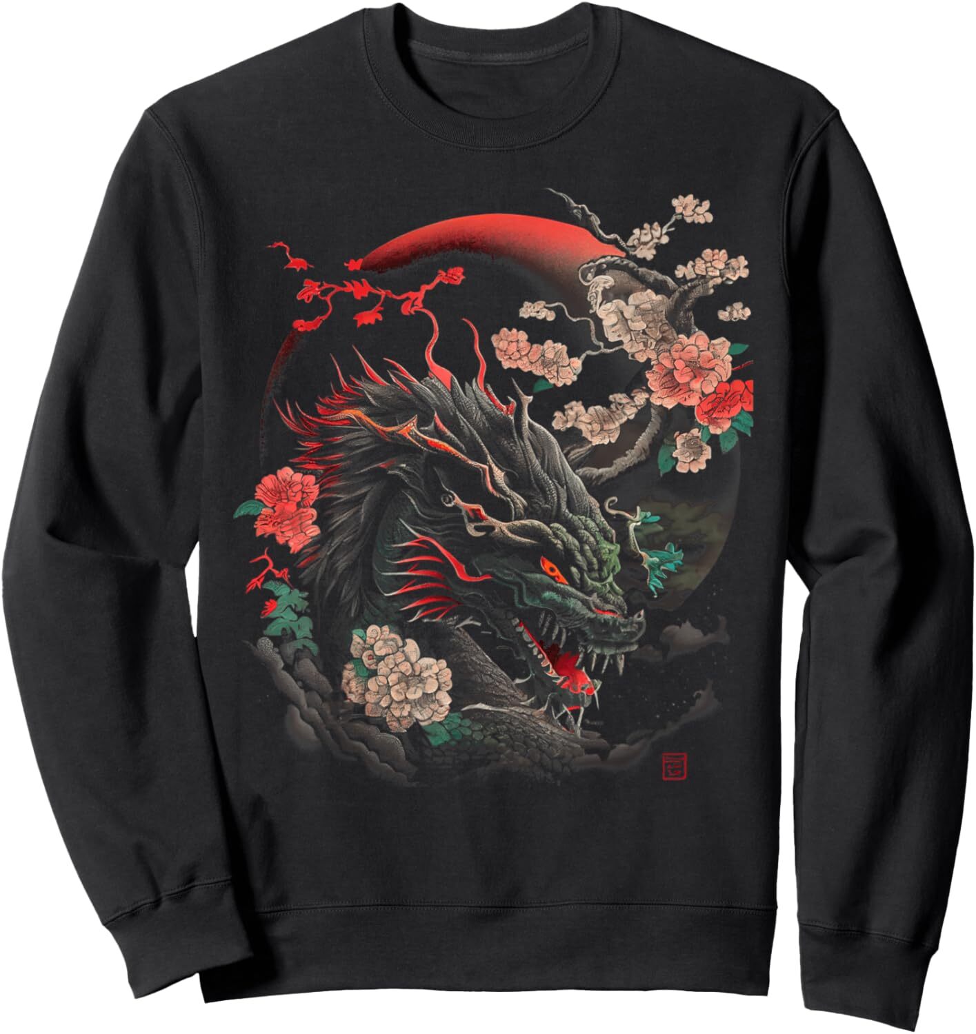 Long Sleeve Shirts for Men sweatshirt Japanese Tokyo Dragon Asian inspired Retro 80's Graphic Tees Sweatshirt T shirt Tee Streetwear Casual tops 