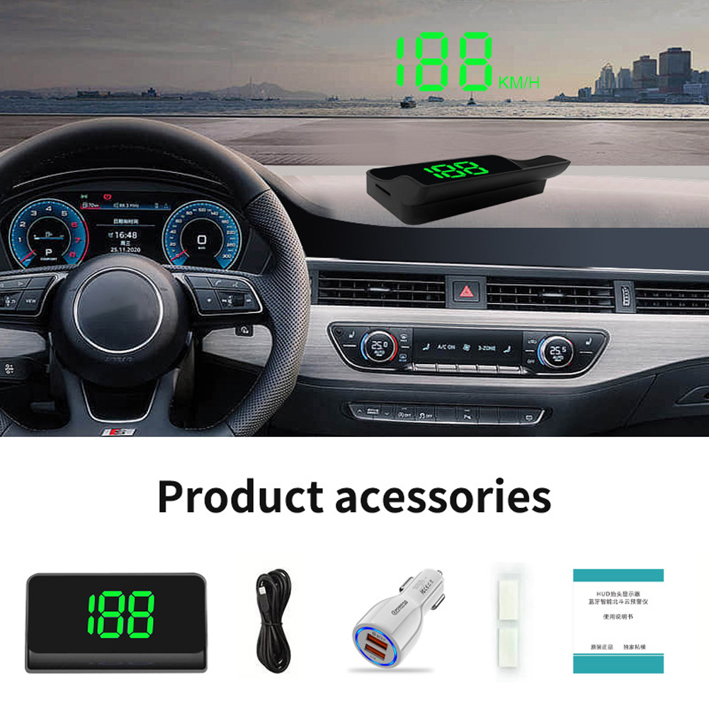 GPS HUD Head-up Display Car Speedometer Windshield Speed Projector Universal KMH Digital Speed Meter Auto Electronic Accessories