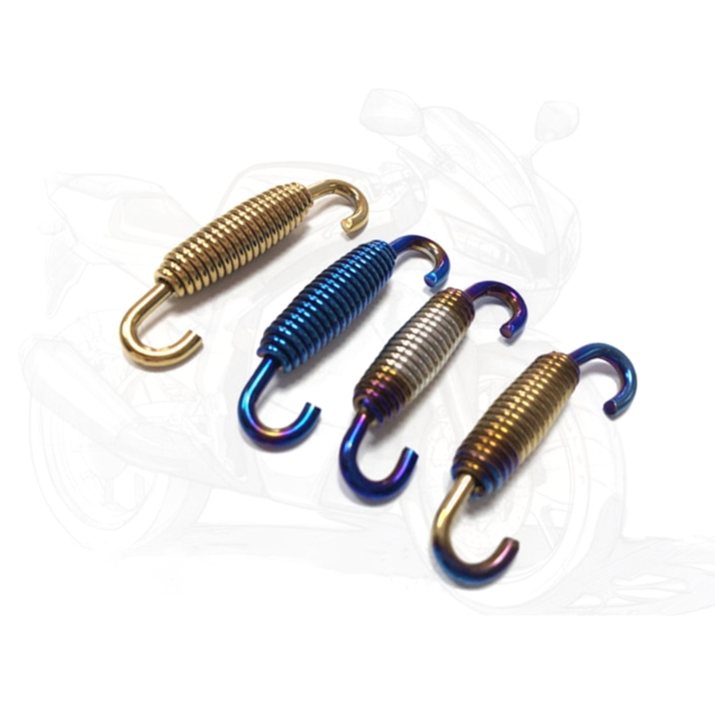 Universal Motorcycle Muffler Exhaust Springs Hooks Front Middle Link Pipe Spring