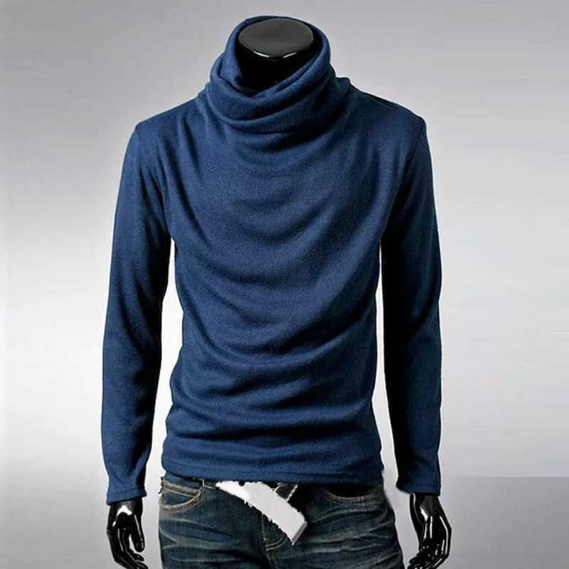 Winter New Mens Turtle Neck Sweater Solid Color Fashion Knitted Pulled Mens Casual Sweater Autumn Knitted MY278 W2411111