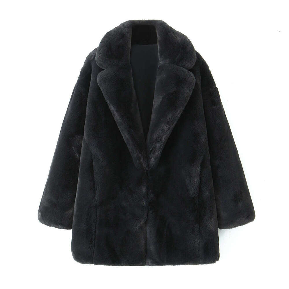 shanshi fur coat women Women's Winter Fashion Warm Artificial Fur Loose Coat