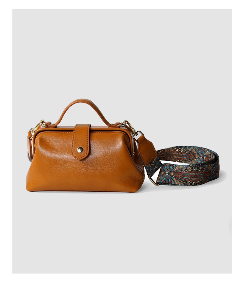New Women High Quality Waterproof Genuine Leather Messenger Lady Minimalist Doctor Handbag Girls Crossbody Shoulder Bag Genuine Leather BagVoyage