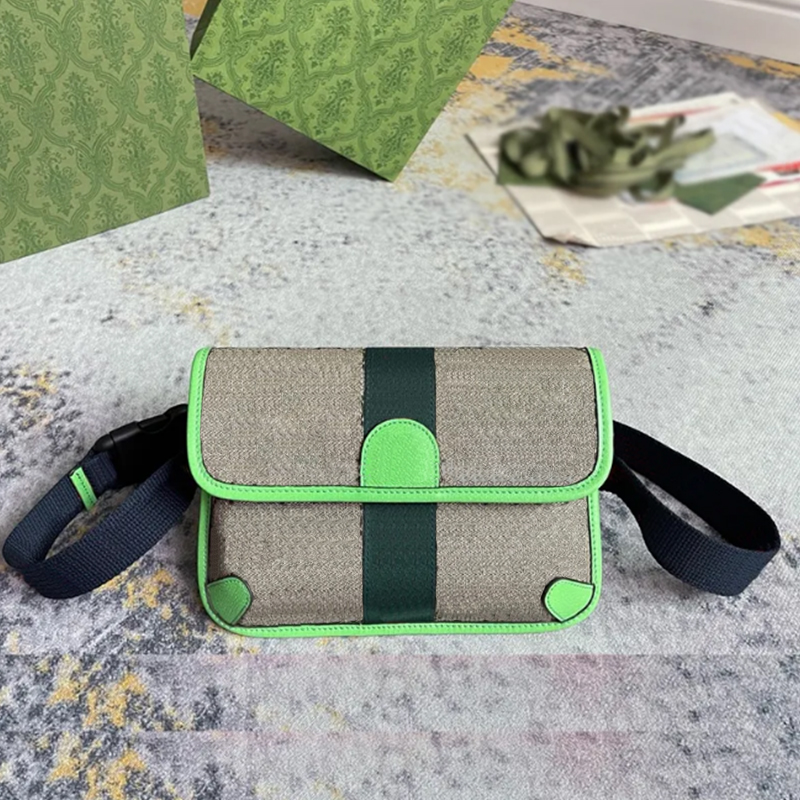 Crossbody bags Mens small belt bag Waist bags Fashion Designer casual sports bag 752597 Designer bag fluorescent green Upgrade New colour messenger bags chest bag