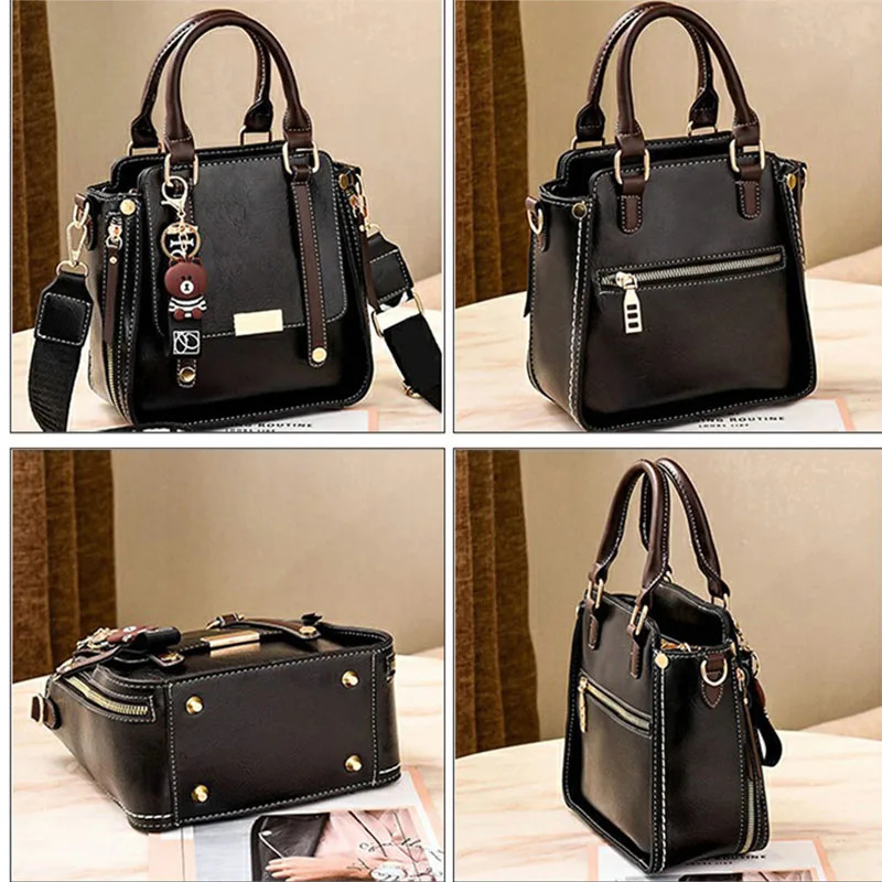 Fashion PU Leather Ladies HandBag Messenger Bags Crossbody Shoulder Bag Boston Hand Bolsa Feminina 241111