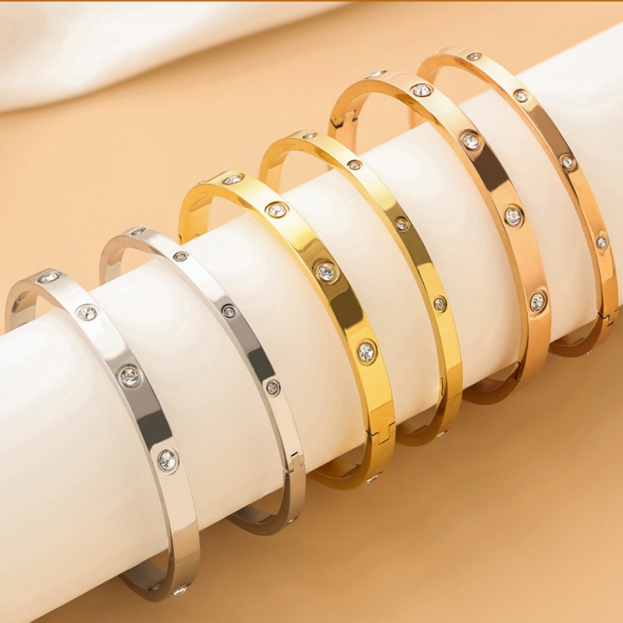 Luxury Jewlery Bracelet Designer Braclet Designer For Women Titanium Steel Bangle Stainless Steel Couple Plated Silver Rose Gold Bracelet Hard Body Bracelet