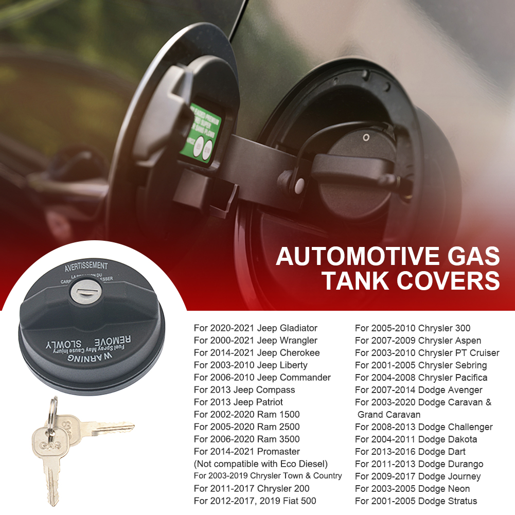 For Chrysler Town Country 2003-2019 Locking Gas Fuel Cap 5278655AB Car Gas Fuel Tank Cap Locking with 2 Keys Car Accessories