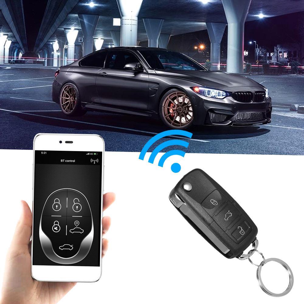Universal Car Door Lock Trunk Release Keyless Entry System Central Locking Kit With Remote Control Remotely with Flashing Alert ec979