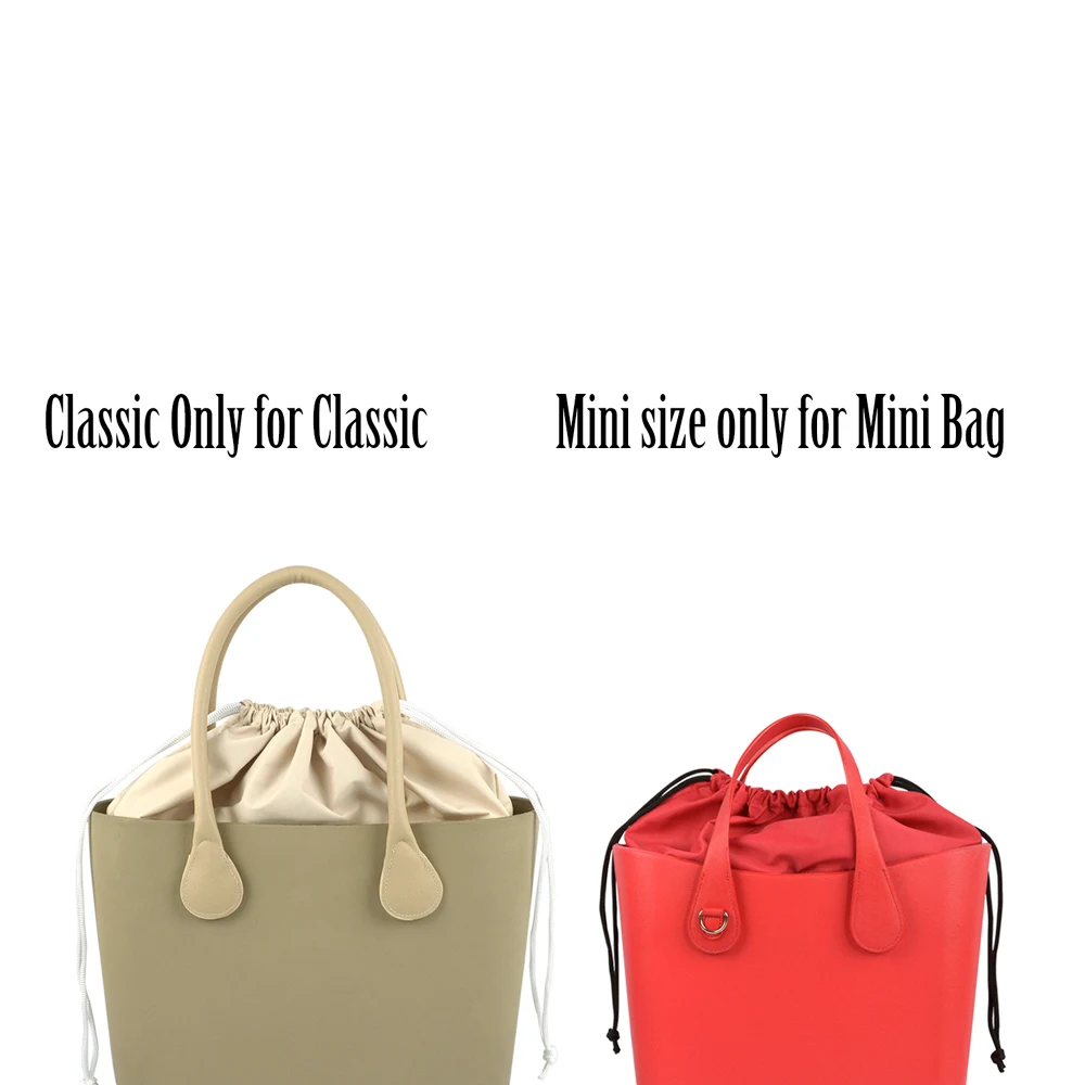 New Arrival Large Capacity Insert Inner bag for Big Mini Obag Classic Mini Drawstring Colorful Inner Microfiber Fabric for O Bag