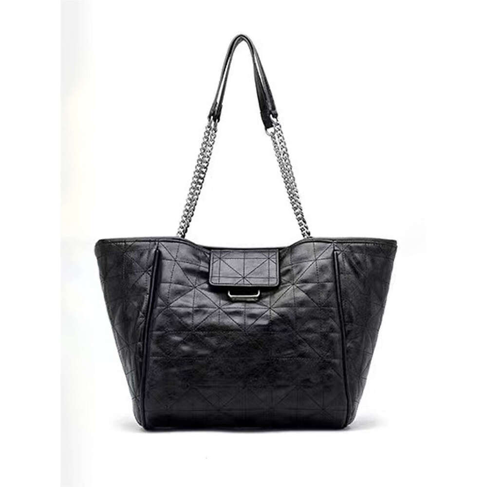 Women's New black soft Tote hand bill shoulder bucket all-matching large capacity shopping bag