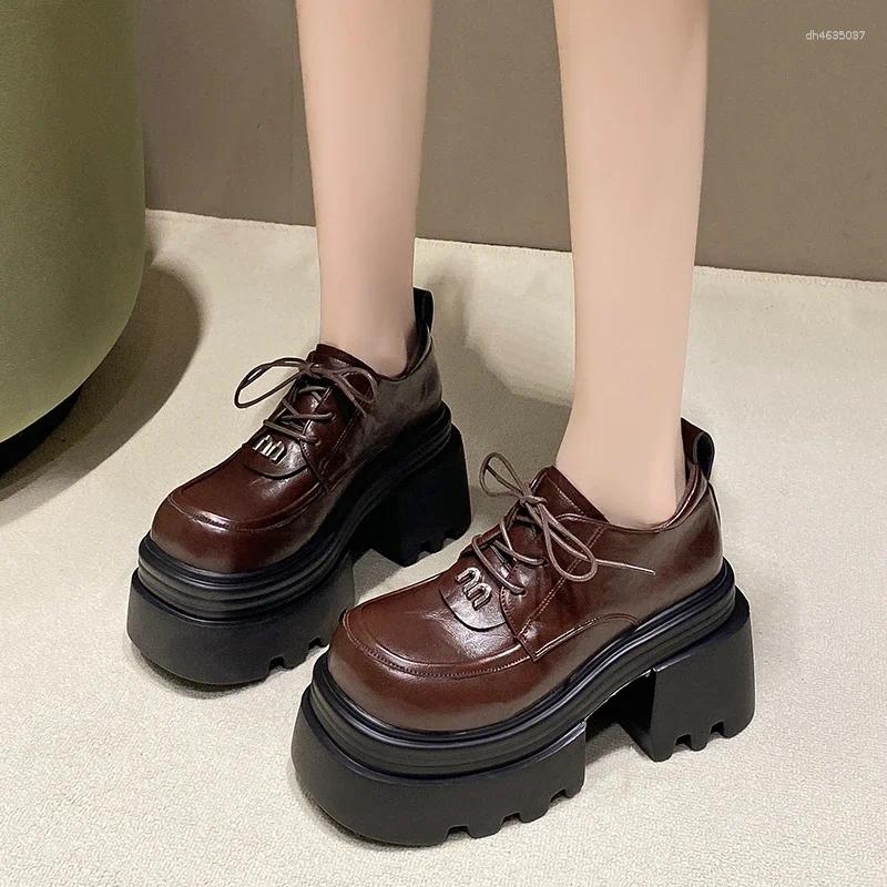 Dress Shoes British Style Round Toe Woman Flats Autumn Loafers With Fur Shallow Mouth Clogs Platform Oxfords Casual Female Sneakers Pr hurenlakeshoes