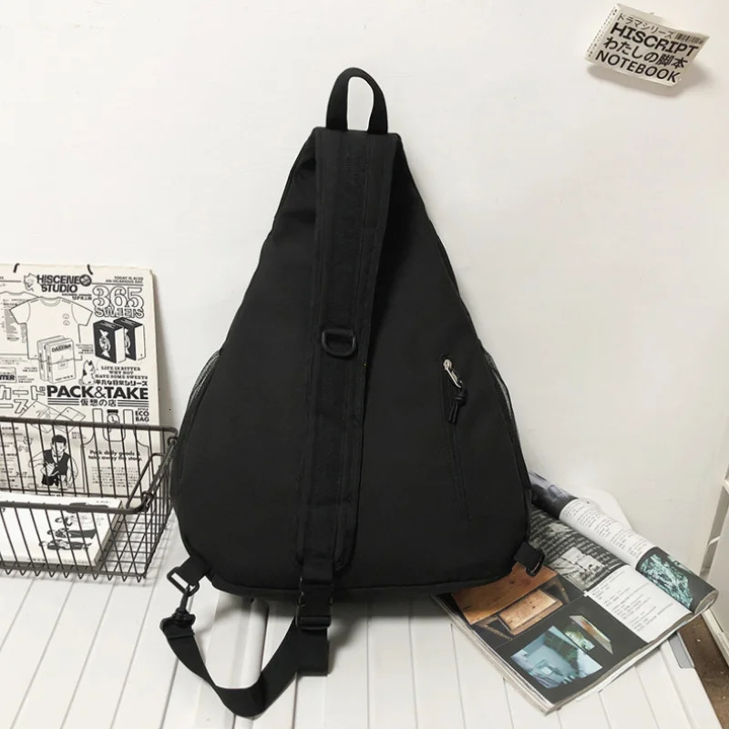 Mens Korean Trend Messenger Shoulder Bag Sports Travel Large Capacity Backpack Female Students Crossbody Chest Casual bolso 241111