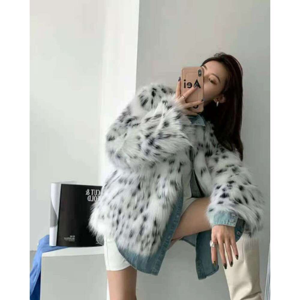 shanshi fur coat women New Korean version imitation fox spotted coat for women thick and warm fur coat plus size women's clothing