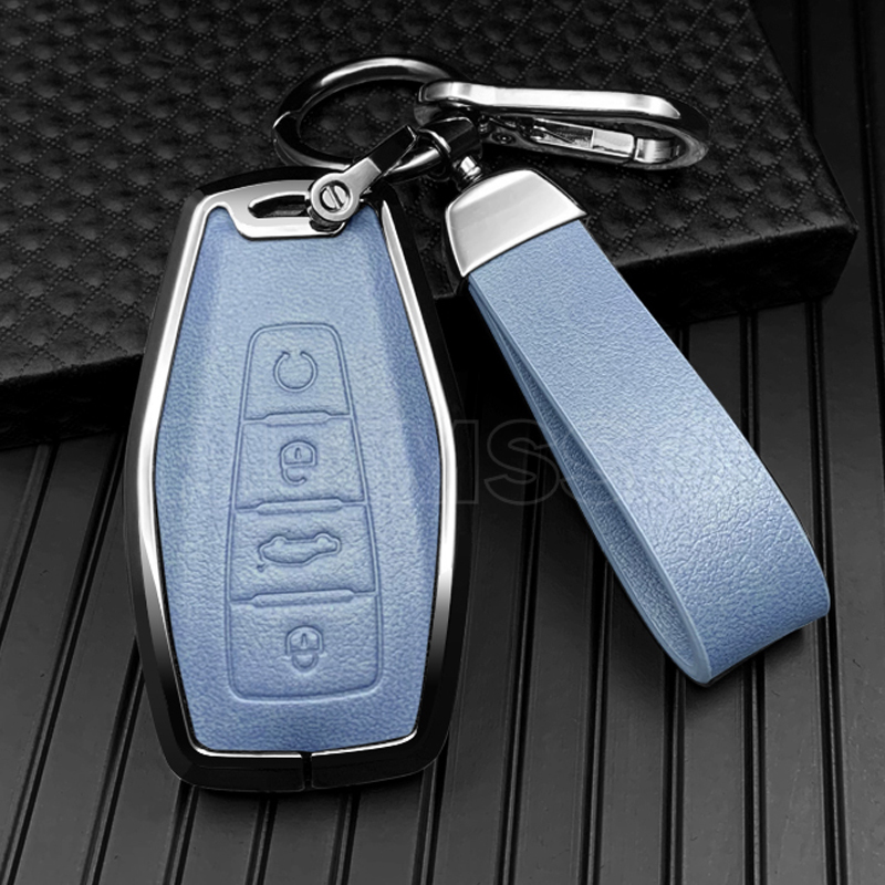 Alloy Car Key Cover Case Shell Holder Set For Geely Coolray X6 Emgrand Global Hawk GX7 Remote Accessories Car-Styling Keychain 621cf