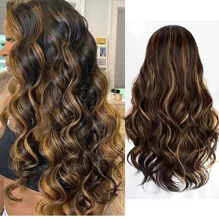 30 32 Inch P4/27 Highlight Body Wave Lace Frontal Wigs Colored Ombre Wigs Human Hair 13X4 Lace Front Human Hair Wigs For Women 250density