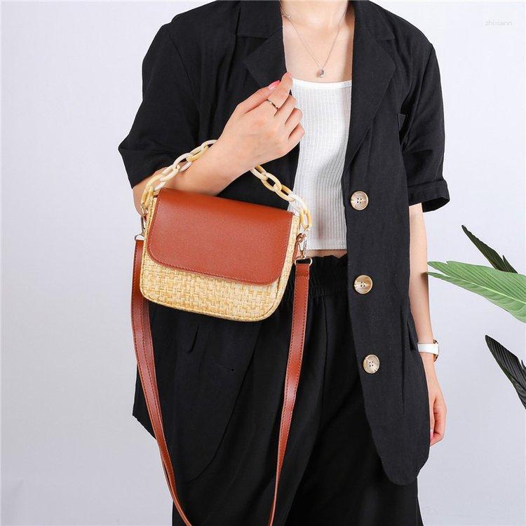 Bag Small Women's Autumn And Winter Korean Style Fashionable Woven Square All-match Crossbody zhanyishengli