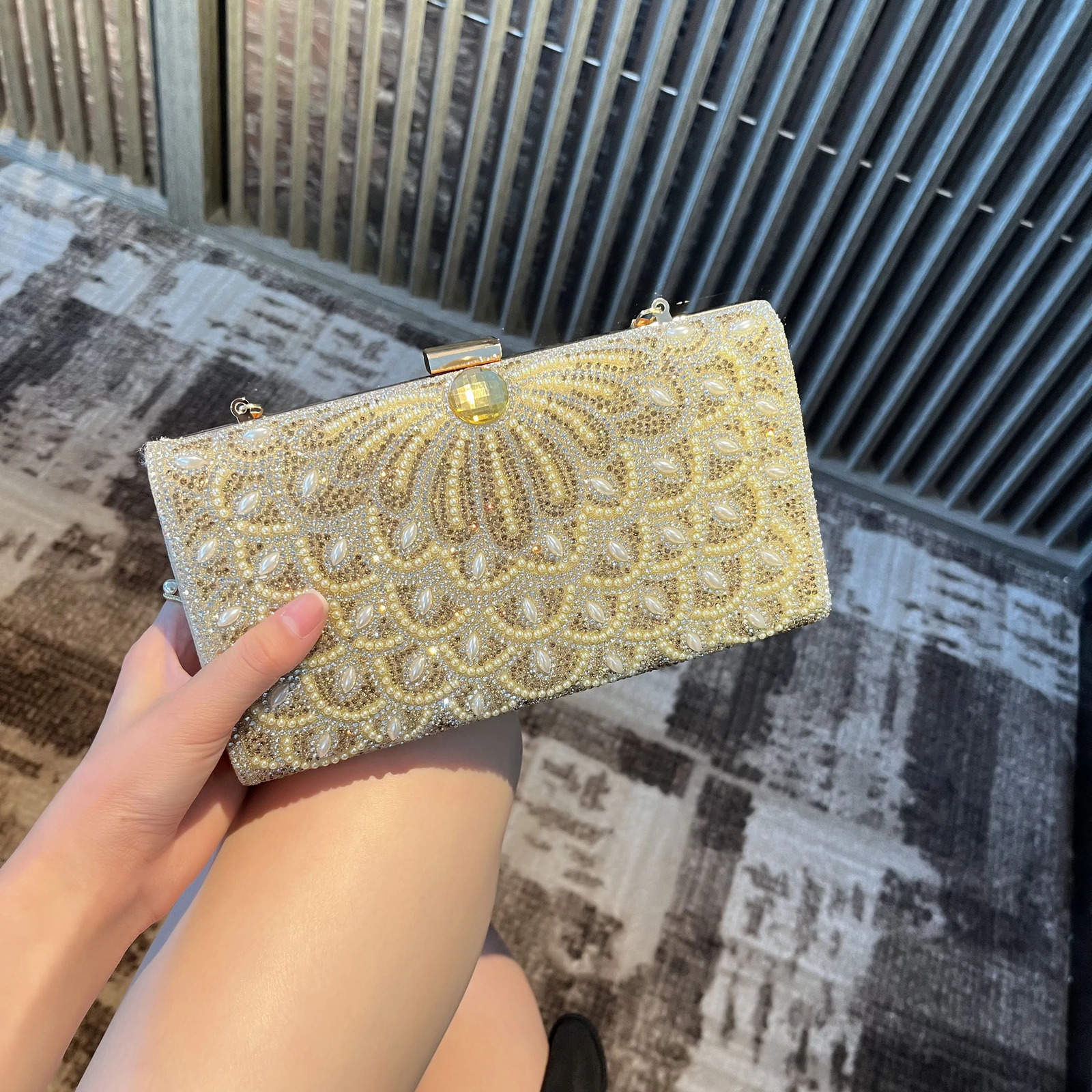 Wedding Evening Purse Diamond Hand Bag Women Crystal Party Bridal Clutch Rhinestone Dinner Handbag For Women 241112