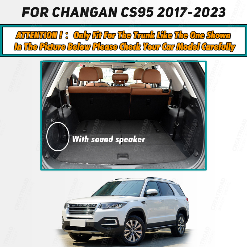 Auto Full Coverage Trunk Mat For Changan CS95 2017-2023 22 21 20 19 18 Car Boot Cover Pad Cargo Interior Protector Accessories 1354f