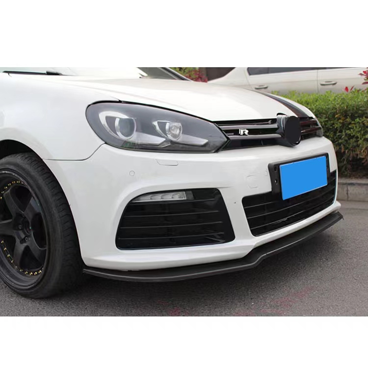3X 2009-2013 For VW Golf 6 GTI GTD R R20 Car Front Bumper Lip Spoiler Splitter Cover Diffuser By ABS Body Kit