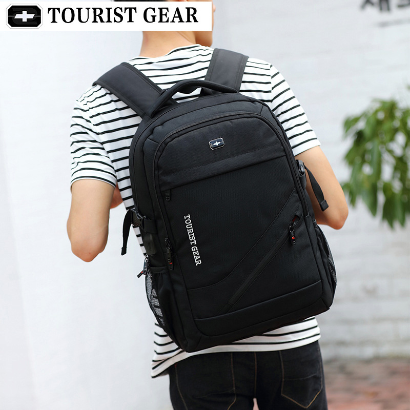 Brand mochila usb Design Men's Travel Bag Man Swiss Backpack Polyester Bags Waterproof Anti Theft Laptop s Men f7829