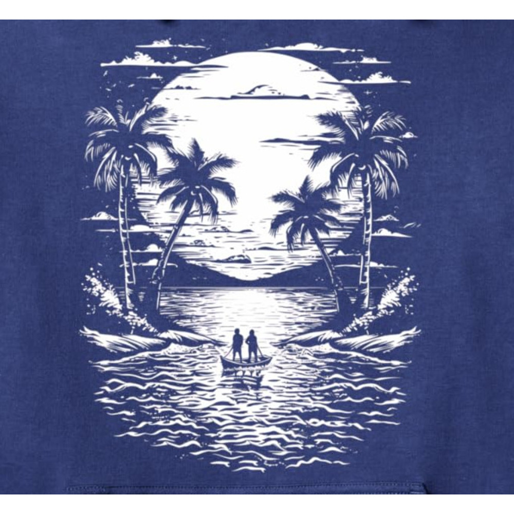 Hoodie for Mens Womens Tropical Sunset Beach Paradise with Palm Trees Graphic Tees Pullover Hoodie Graphic Hoodies sweatshirt