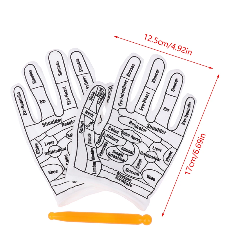 1Set Gloves Hand Reflexology Acupoint Acupressure Tools Glove Hands Reusable Mittens Household Spa Point Exfoliator Textured