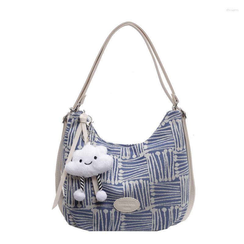 Totes Bag Women's High-end Autumn And Winter Canvas Shoulder Large Capacity Tote Fashion Commuter zhanyishengli