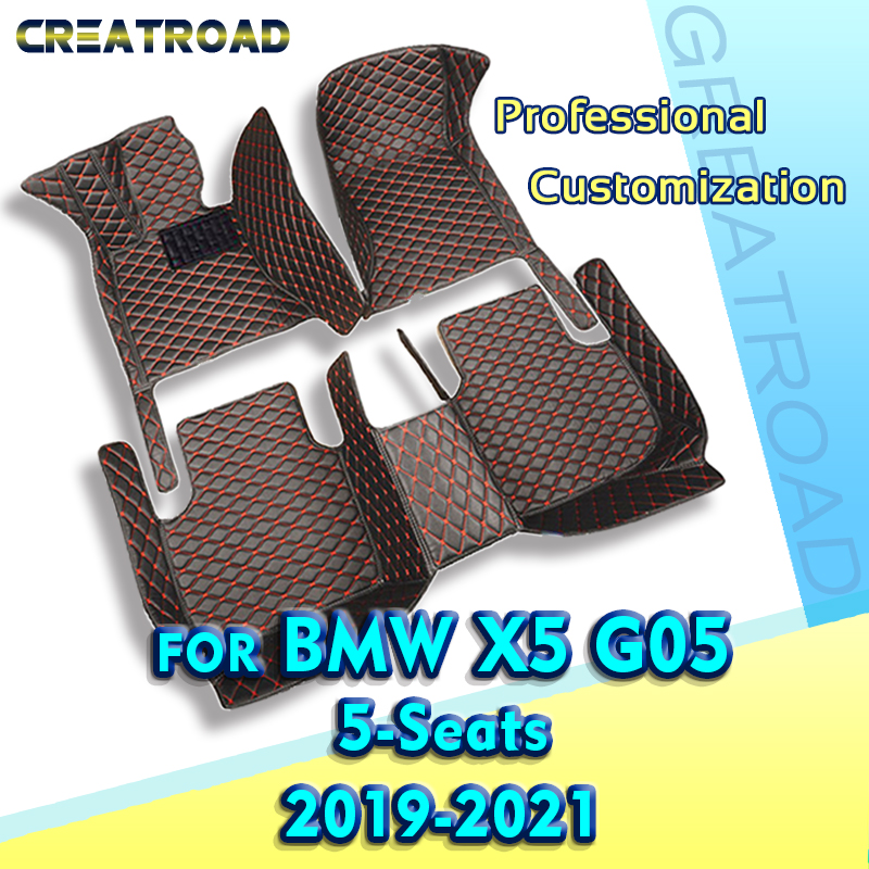 Car Floor Mats For X5 G05 Five Seats 2019 2020 2021 Custom Auto Foot Pads Automobile Carpet Cover Interior Accessories
