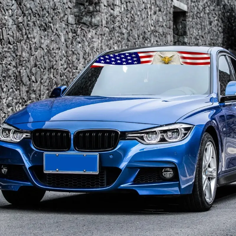 1PC 3D Effect Wild Beast Car Stickers Front Windshield Auto Banner Vinyl Decals for Window Sunscreen Automobile Decoration