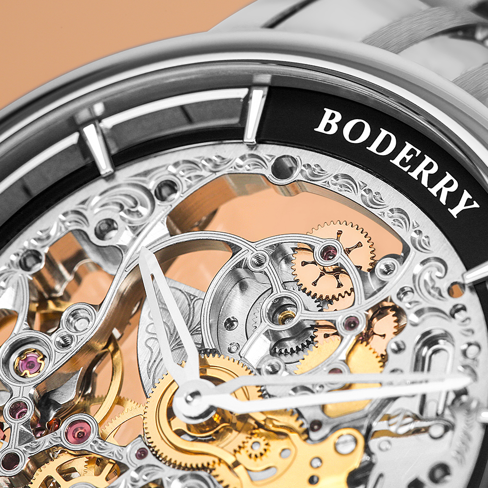 Boderry Watches Automatic Mechanical ELITE II Waterproof Sapphire Crystal Glass Wristwatches HANGZHOU CAL.5521 Movement For Men 62556