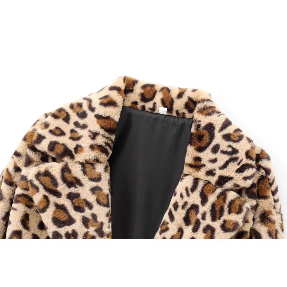 shanshi fur coat women Leopard print fur coat for women