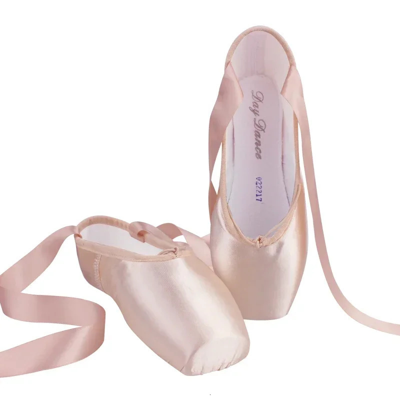 Girl ballet dancer Pointe shoes pink red womens satin canvas ballet shoes 241111