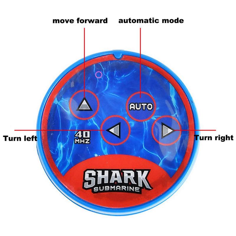 Electric Waterproof RC Shark Toy Mini Remote Control Shark Toys Swimming Pool Bathtub Fish Tank Toys For Kids Birthday Xmas Gift