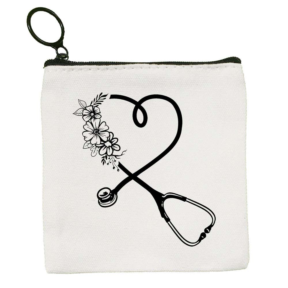 Medicine Art Nurse Life Red Heart ECG Hospital Design Coin Purse Zipper Wallet Key Bag Small Money Pocket Cute Kids Wallet Gift 2257c 5 35d68