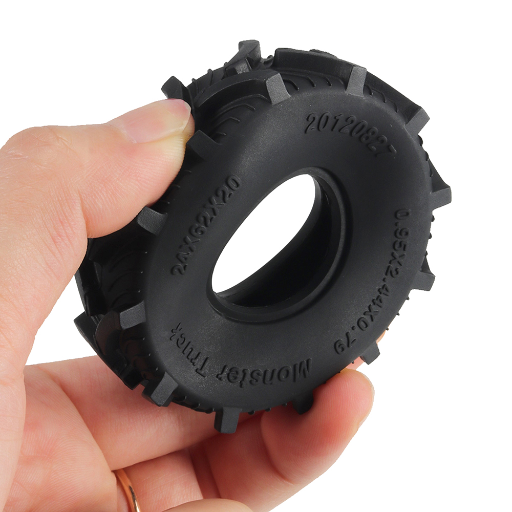 1.0 inch RC Tires 4pcs Rubber Wheel Tyre for 1/18 TRX4M 1/24 Axial SCX24