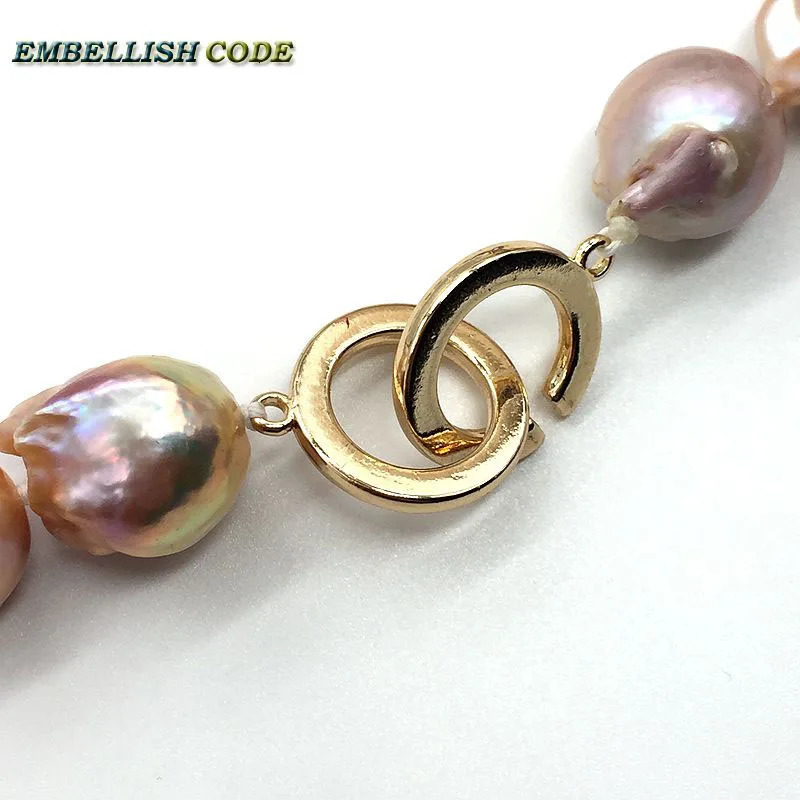 Amazing sales mixed colors large size organization nuclear flame ball shape Baroque statement necklace 100% natural pearls 241112