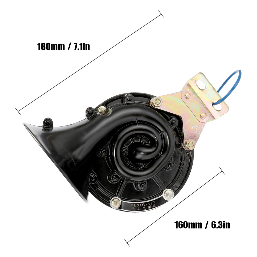 105dB Super Loud Electric Snail Horn Air Horn Raging Sound 12V/24V Waterproof Autohupe Car Horn For Motorbike Truck Boat Vehicle be65c