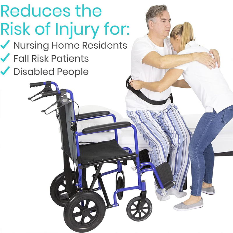 Gait Belt with Handles Senior Patient Transfer Belt for Elderly Nursing Safety Patient Assist Quick Release Metal Buckle