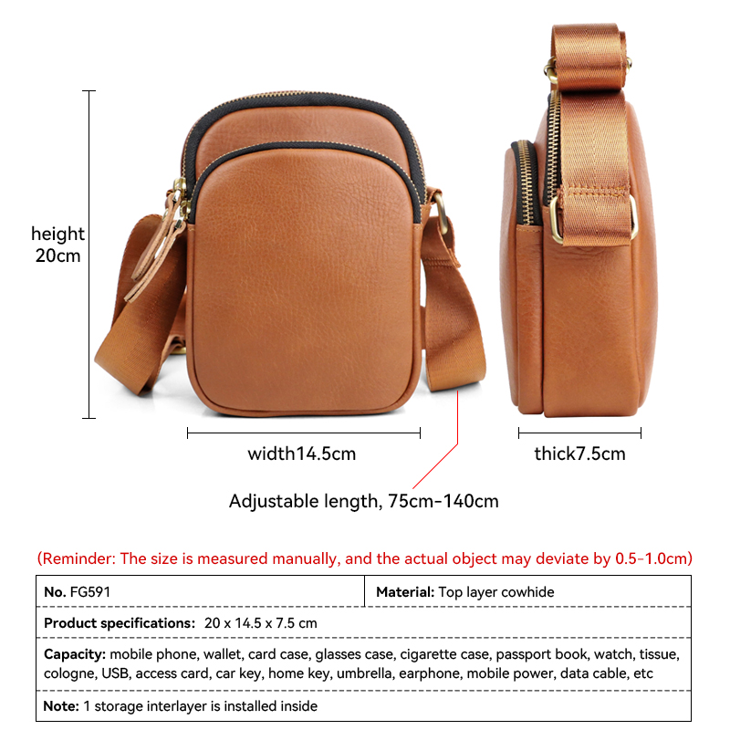 Genuine Leather Men's Shoulder Bag Large Capacity Messenger Sling Bags Casual Small Mini Male Crossbody Bags Handbag 0fa80