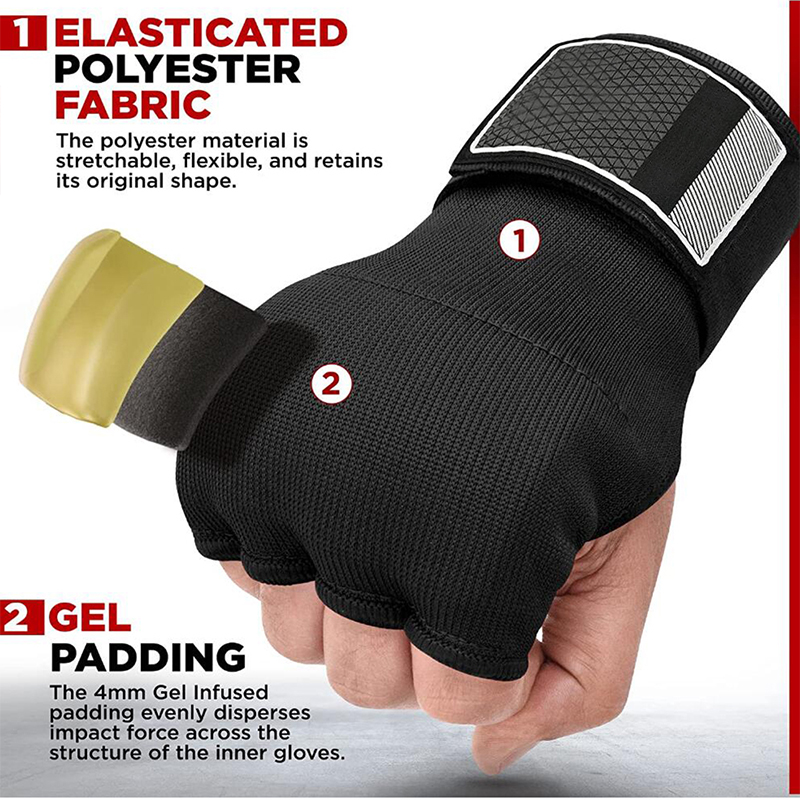 1 Pair Boxing Hand Wraps Inner Gloves for Boxing Kickboxing Muay Thai Quick Wrap Gel Elastic Knuckle Wrist Wrap Handwraps