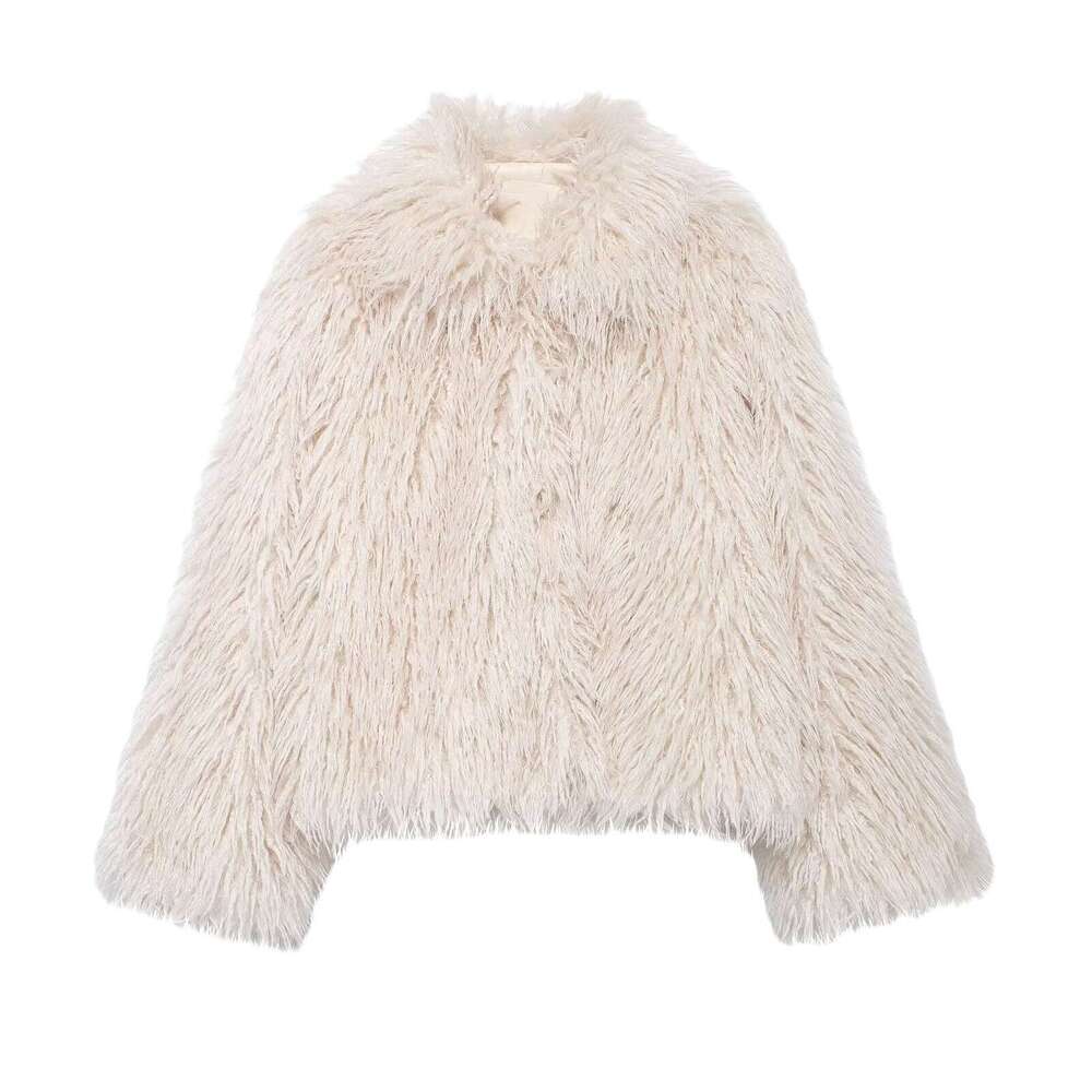 shanshi fur coat women Fashion fur long sleeved jacket