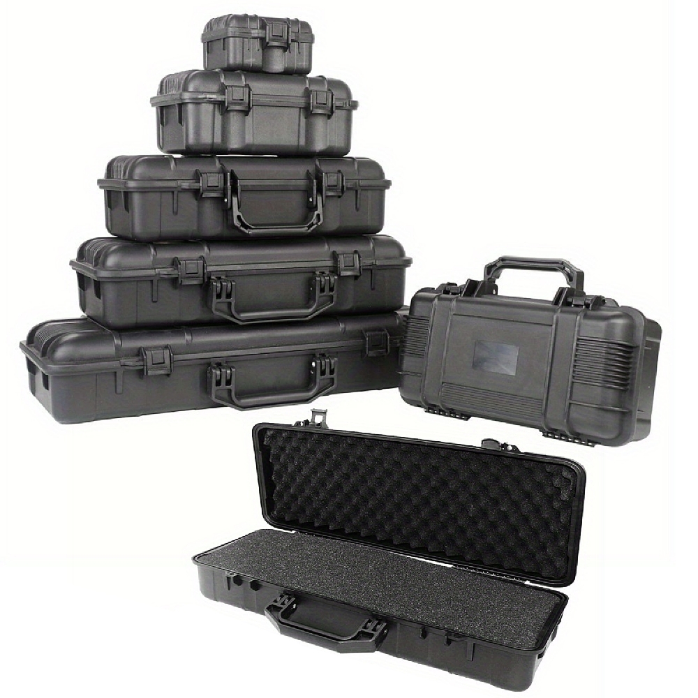 Water-repellent Hard Carry Tool Case Bag Organizer Storage Box,Camera Sealed Shockproof Safety Instrument Toolbox With Sponge