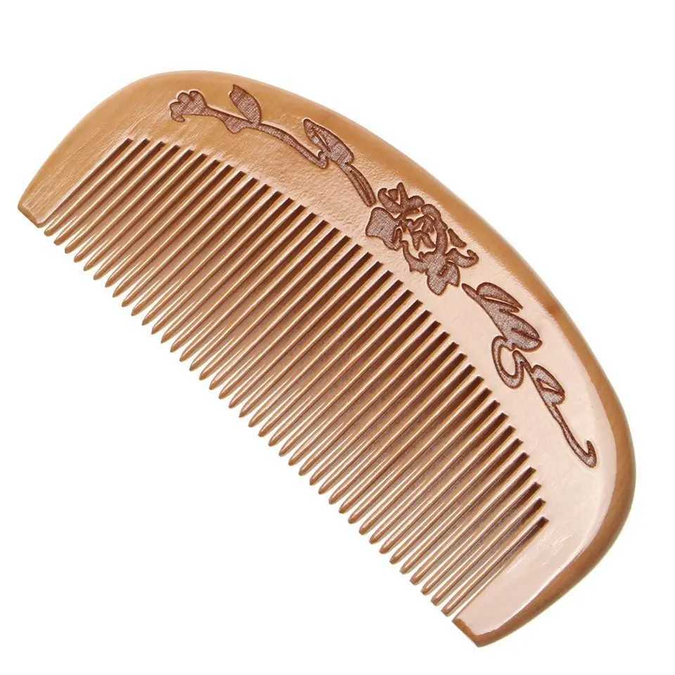 Home>Products>Natural Peach Wood Combs>Narrow Toothed Wood Combs>Non Static Comb Head Massage and Hair Care Tools W241112
