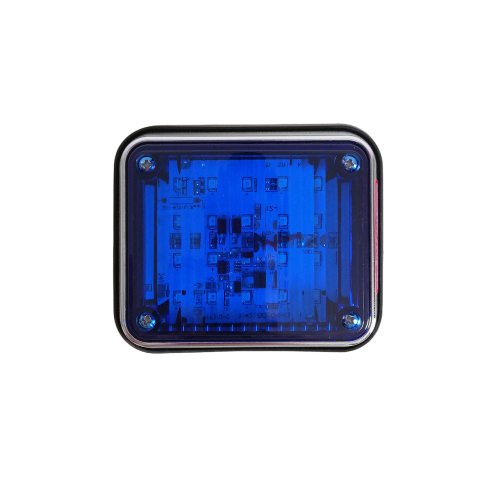 1Pc LED Stroboscope Police Warning Light 12V 24V Ambulance Strobe Lights Fire Truck Engineering Vehicle Flashing Light Red Blue 94d30